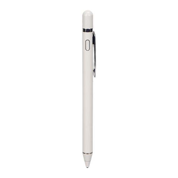 Stylus Pen Kobber Spids Aktiv Kapacitiv Fin Spids Touch Screen Digital Blyant med Klips til Tablet Hvid
