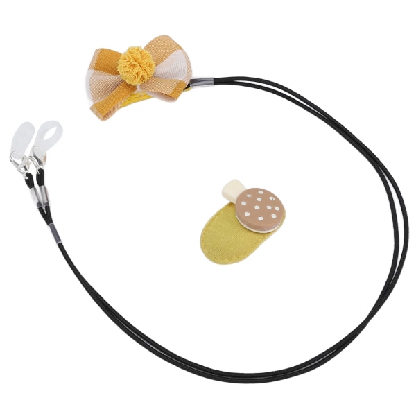 BTE-hållare för hörapparatklämma Bärbar Söt snygg rosett trädmönsterklämma Hörapparatsnöre för resor Dubbelöra