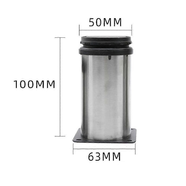 4 kpl Säädettävät huonekalujalat 50x100mm Pöydänjalat Kaapinjalat Metallijalat Huonekalujen jalat Keittiön työpöydän pöydänjalat Huonekalujen jalat Työtasojalat