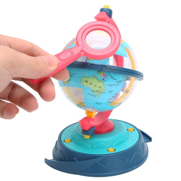 DIY Nøddekombination Globus Model Legetøj Børn Småbørn Uddannelse Samlelegetøj Sæt Pink