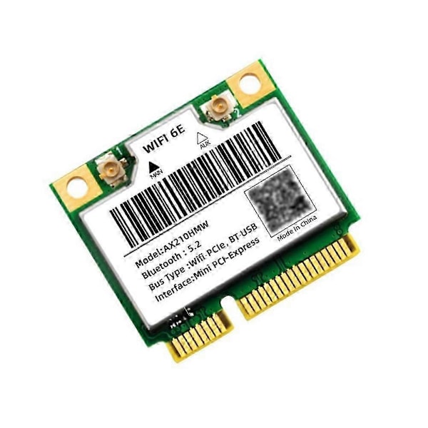 WiFi 6E AX210HMW Mini PCIE WiFi 6 Wifi-kort kompatibelt med AX210 5374Mbps Bluetooth5.2 802.11Ax 2.4G/5G/6G WiF