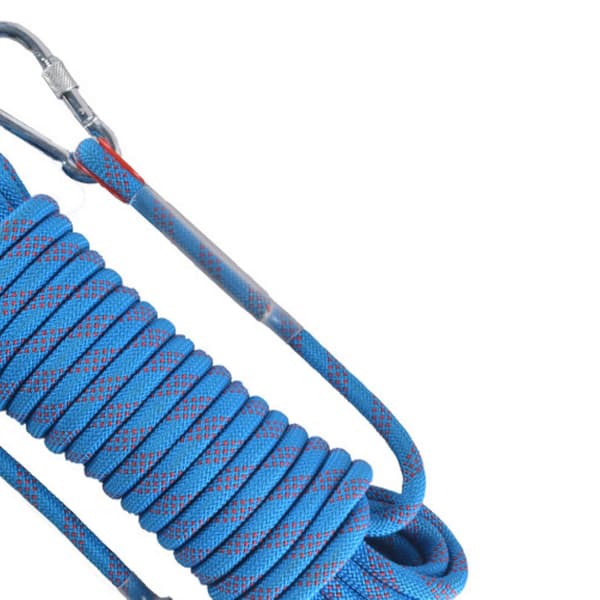 Sikkerhedstov Multifunktionel Blå med Dobbelte Kroge Polyester Rustfrit Stål Klatring Livline til Rappelling 10m/32.8ft