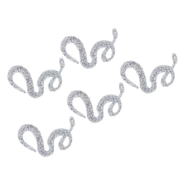Slangeformet Rhinestones Trim Bånd Mesh Wrap Roll DIY Klær Tilbehør Applikasjon (Sølv)