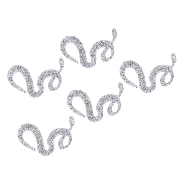 SnakE Formade Strass Trim Band Mesh Wrap Roll DIY Klädtillbehör Applikation (silver)