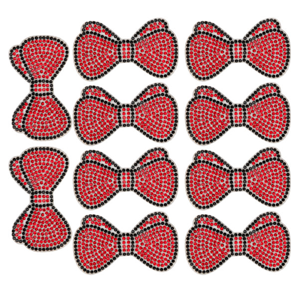 10 stk. Rhinestone-patch, strygejern på krystalapplikation, tegneseriedekoration til DIY-håndværk, sløjfe