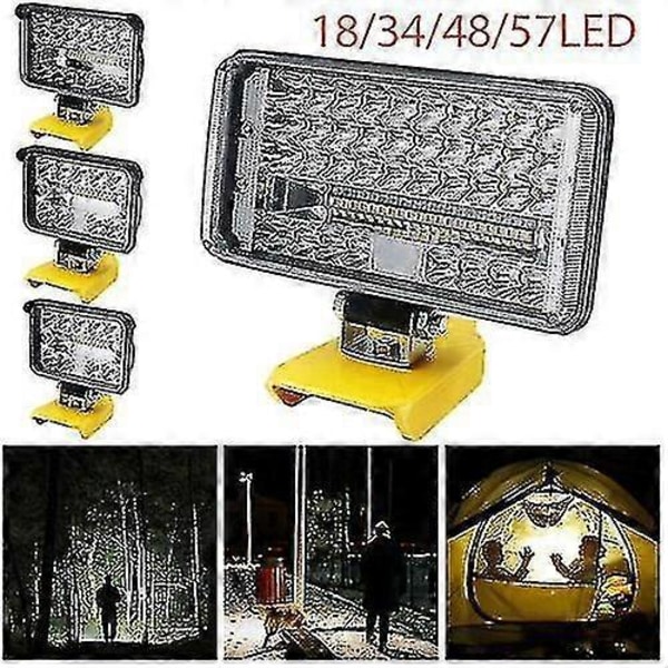 204w LED Arbejdslampe 8600 Lm Lommelygte Til Dewalt Xr 18v 20v Lithium Batteri 7 tommer