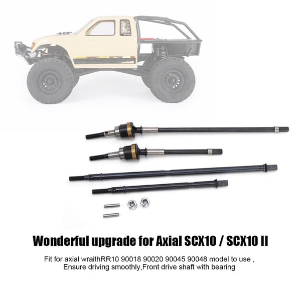 2 stk. CVD-drivaksel foraksel reservedele passer til Axial Wraith RC bilmodel