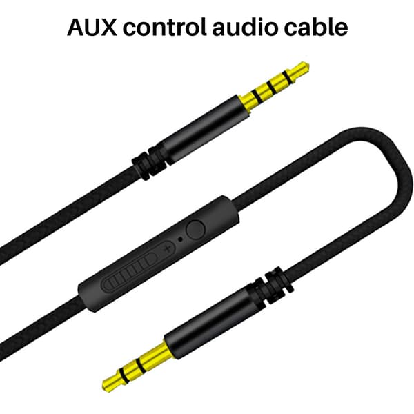 Lydkabel 3,5 mm han til han lyd Aux-kabel med mikrofon til telefonhovedtelefonbil