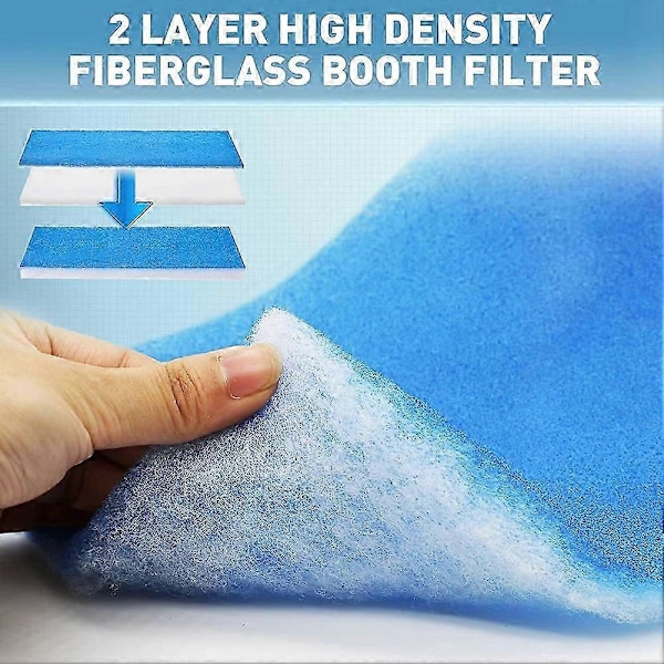Airbrush Hobby Airbrush Spray Booth Filter Set, Glasfiber Booth Ersättningsfilter kompatibelt med Mast