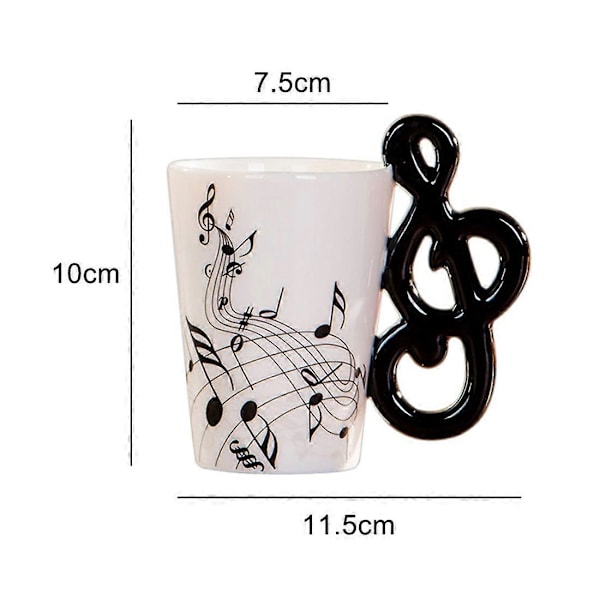 note håndtak keramisk kopp fritt spektrum krus musikkinstrument gave kopp