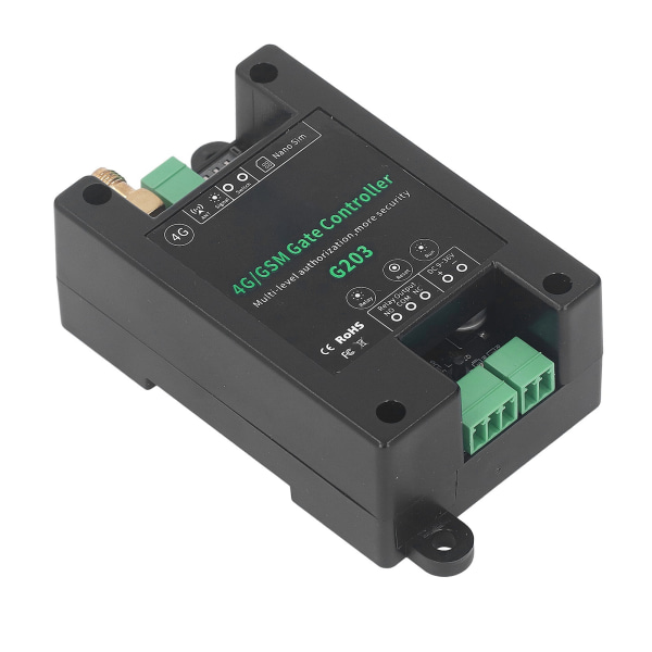 G203 GSM portåbner 3G 4G garageport adgang fjernbetjening understøtter fjern genstart nulstilling DC9‑36V