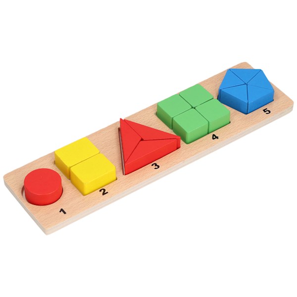 Trä Geometrisk Pussel Formigenkänning Leksak Montessori Matchningsspel Pedagogisk Barnleksak Geometrisk Formigenkänning Bräda Typ C
