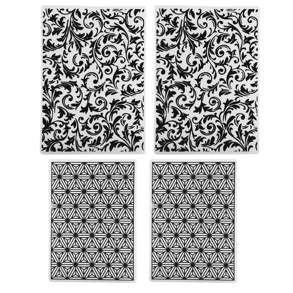 4 STK Plast Pregemapper Mal DIY Kortlaging Scrapbooking Papirverktøy