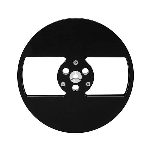 1/4 7 Inch Empty Tape Reel Aluminum Alloy 2 Holes Universal Open Reel Takeup Reel for Nab Opening Machine Part for TEAC Black