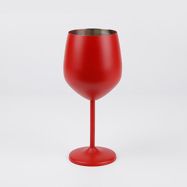 Vinglass i rustfritt stål - Sett med 2, 550 ml - Uknuselig, perfekt for utendørs, bar, basseng