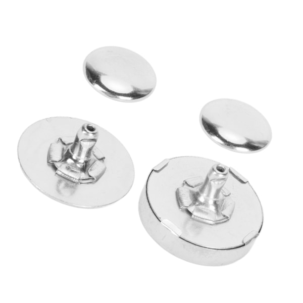 50 set magnetiska knapplås Snaps 18x5 mm tjocka hög hårdhet legering Magnetisk handväska stängning för gör-det-själv sömnadssömnad Silver