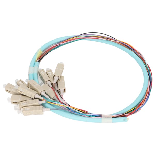 Fiberoptisk kabel 12 tråder Keramisk hylse Lavt innsettingstap Multimode optisk fiber patchkabel for instrumentering