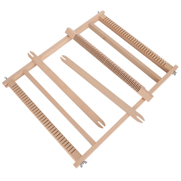 Vävramssats Bokträ Barnens DIY-leksaksstickmaskin Handgjord gobelängvävare