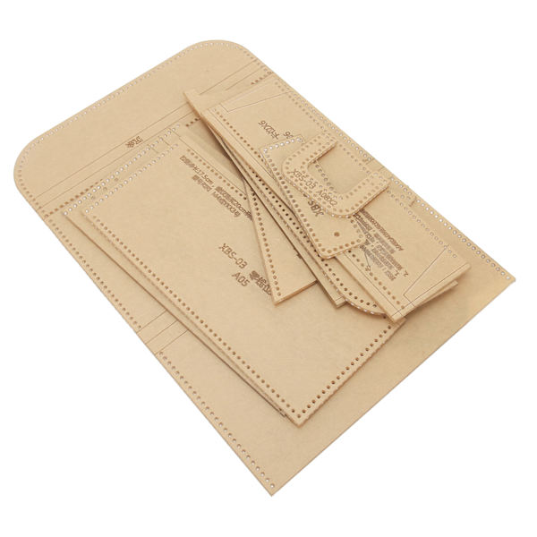 9st Plånbok Mönster Mall Klar Akryl Plånbok Mönster Stencil Mall Ritningar Set Läder Hand Craft DIY Tool