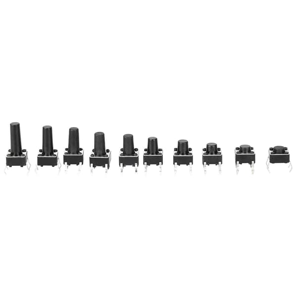 200 stk. Tact Switch Kit Industrielt Tilbehør Hardware Dele 10W Flick Interrupter Kits200 stk.