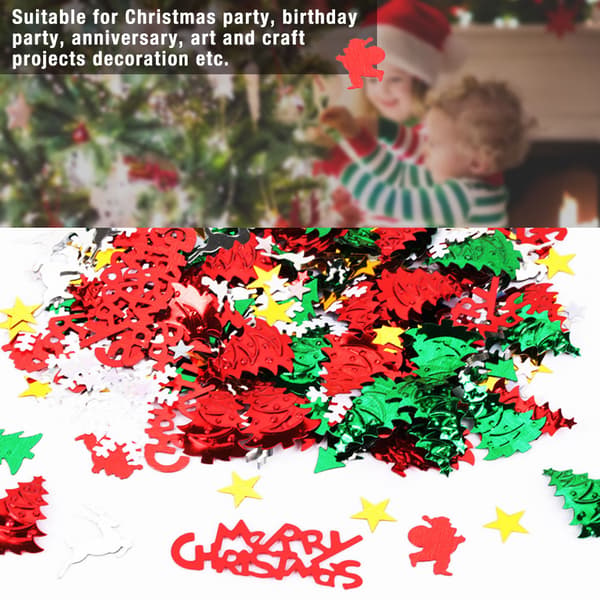 Juletema Symbolsk Design Lys Konfetti Bordpynt Sæt (#07)