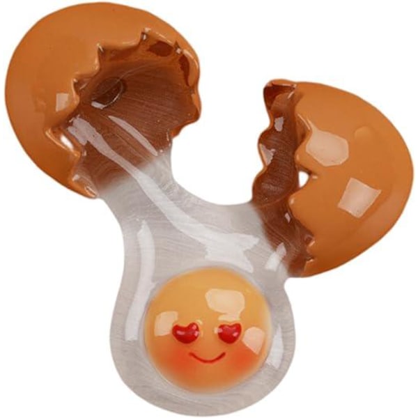 (Hymyilevät munat) Jääkaappimagneetit - Jääkaappimagneetit 3D-hartsijääkaappimagneetit, söpöt ruoan muotoiset munakasjuomamagneetit