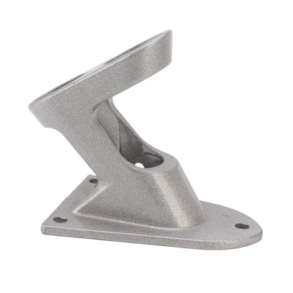 Flaggstångshållare i aluminiumlegering, dubbla hål, rostfri, tjock, kraftig flaggstångshållare för utomhusbruk, silver