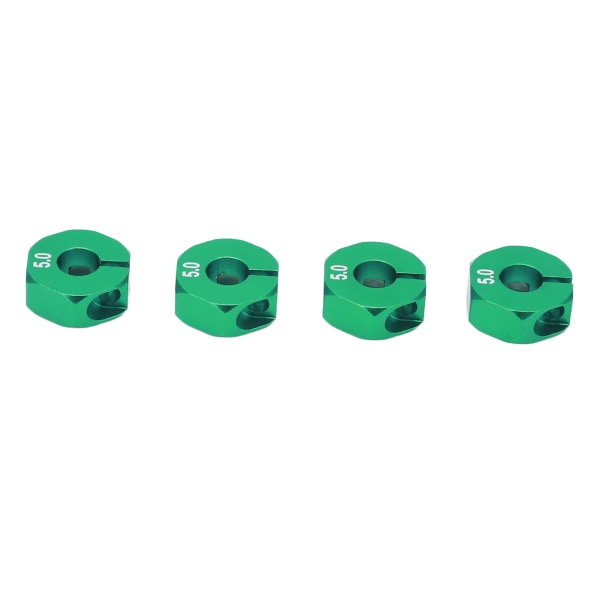 4 stk 12 mm Hjul Hex Drive Hub Adapter Combiner Coupler med stiftskruer RC Car Reservedeler for 1/10 RC CarGreen