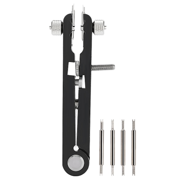 6825 Alloy Watch Rem Remover Adjuster Tool V-formad fjäderstångstång (svart 6-stift)