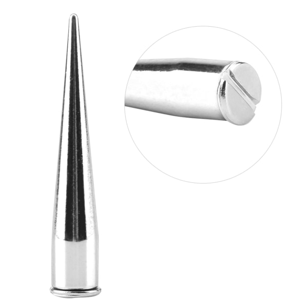 Nagler og nagler av metall - 7 mm - 10 sett - Skru tilbake - DIY-lærhåndverk Silver