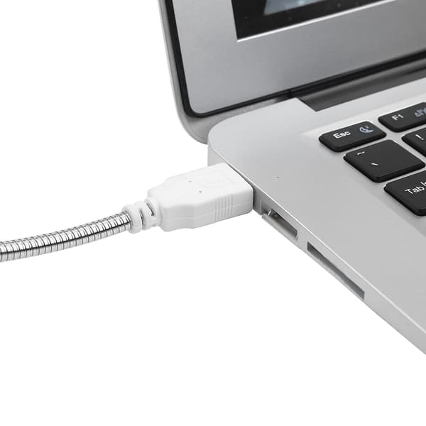 5V Fleksibel Svanehals Mini USB 28 LED Bærbar Leselampe Datamaskinlampe Med Bryter Blå