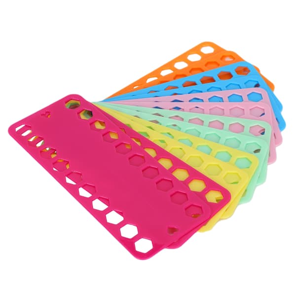 12 stk. Korsstingstråd Organizer Farve Plast 20 Huller Floss Bobbin Vikleplade