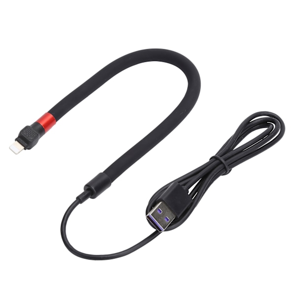 1,2 m datakabel Hurtiglading Bøybar Universal Desktop Telefonholder for IOS-grensesnitt Svart