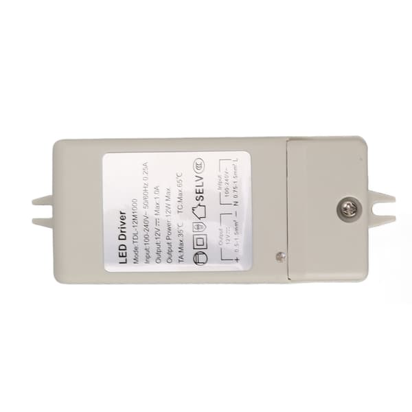 12W DC 12V 1A LED-driver LED konstantstrømdrift strømforsyning for LED-stripe lys AC 100‑240V TDL 12M1000