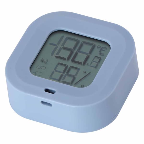 Smart termometer hygrometer för Bluetooth inomhustemperaturfuktighetsmätare för hem, garage, växthus, blå