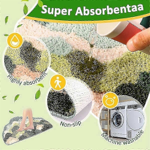 Söpö Kylpyhuoneen Matto Erittäin Imukykyinen Pehmeä Mikrokuituinen Liukumaton Kylpymatto Eteisen Matto WC:n Kylpyammeen Matto B