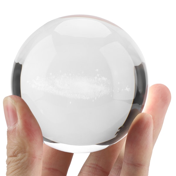 8 cm klar kristallkula transparent galaxier sfär förmögenhetskula hemmakontorsdekor (galax)
