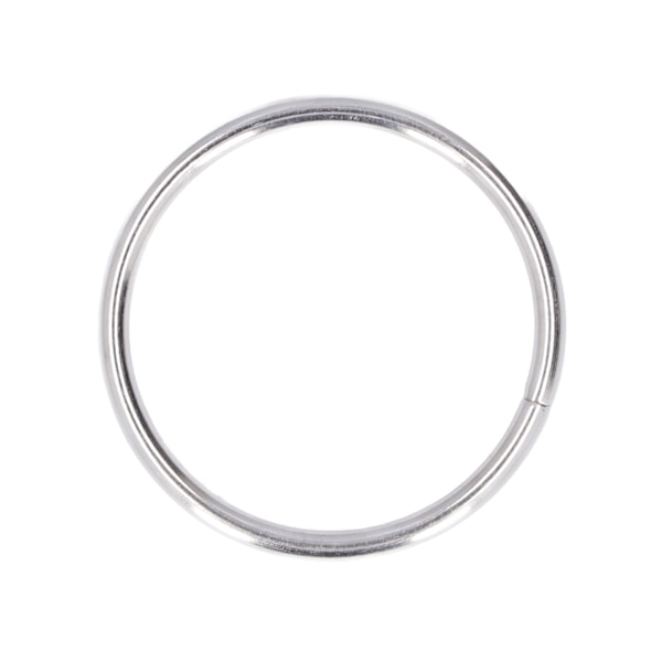 50 st metallringar i järnmaterial, hållbara, robusta, multifunktionella, blanka, färgglada metall-O-ringar för väskor, kläder, silver, 38 x 3 mm