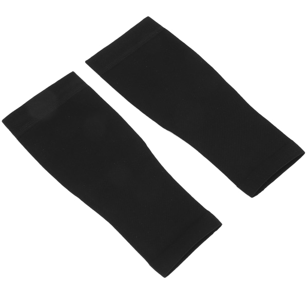 Vadkompressionsärm Dam Mjuka elastiska ben Formstrumpor för löpning (svart)M
