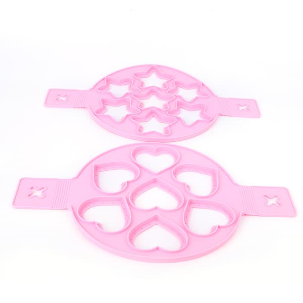2 stk silikon eggering pannekakemaker non-stick eggekokerpanne flipform DIY kjøkkentilbehør
