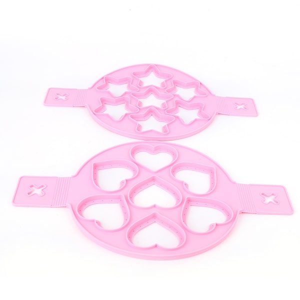 2 stk. silikone æggering pandekagemaskine non-stick ægkogerpande flipform DIY køkken tilbehør
