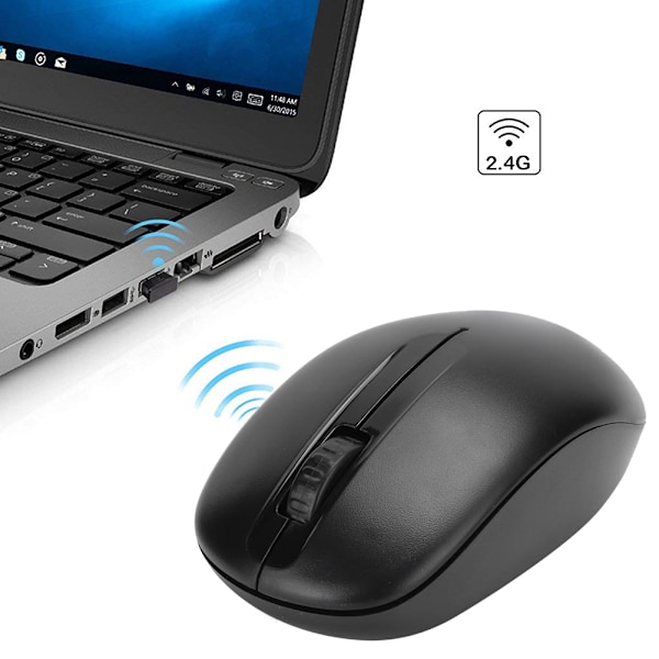 Trådlös mus C900 2.4G Notebook Desktop Universal Computer Wireless Mouse (Svart)