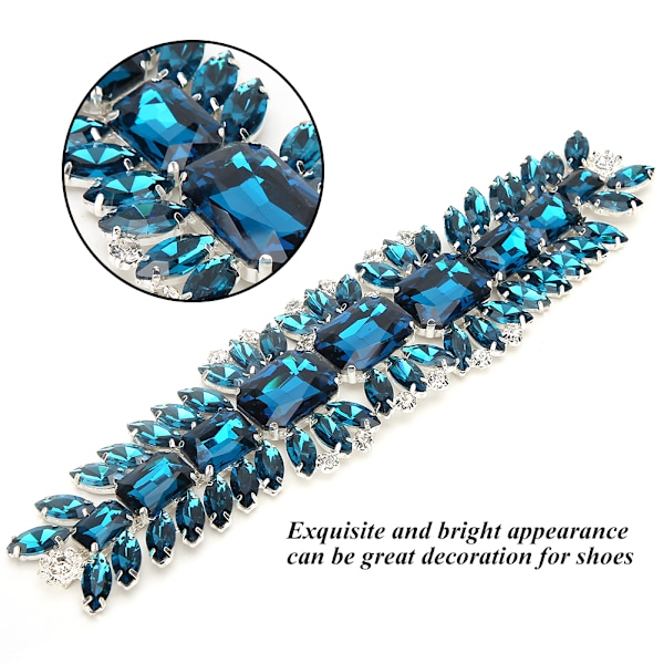 Kristall Rhinestones Blomma DIY Sy Kläder Skor Dekoration Tillbehör Royal Blue