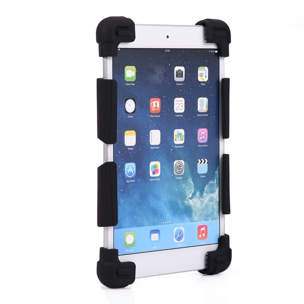 Justerbar silikonebeskytter Universal til iPad/Samsung/Lenovo Tablet (Sort 7,9-9\")