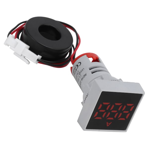 Digital strömmätare Matt panel Amperemeter Signalindikatorlampa AC 220V AD16‑22FSARed