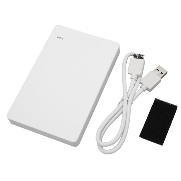 2,5-tums hårddiskhölje USB3.0 Plug and Play mobilt HDD-hölje externt HDD-höljesadapter för Windows för OS vitt