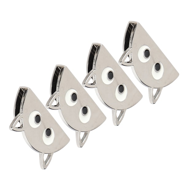 4 st metallspännen tecknad halvcirkelmönster DIY läder bagagefäste dekorationSilver B01-51-52055