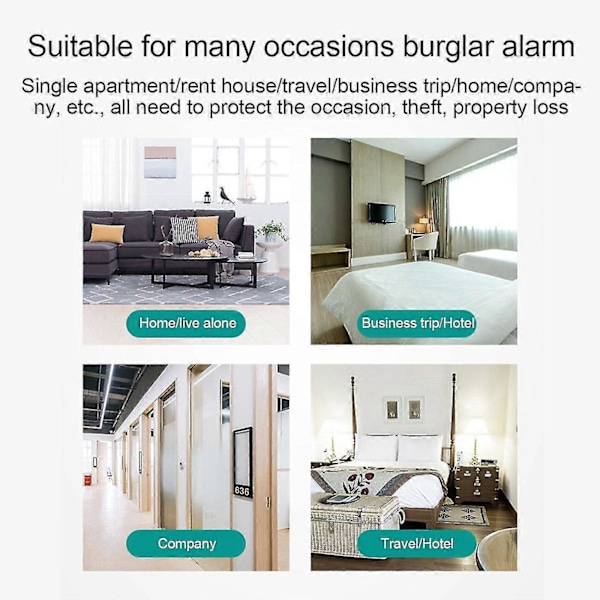1 Styk Til Rejsesikkerhedssystem Trådløs Kile Gulv Metal Kontor Hjem Blok Vibrerende Dørstopper Alarm