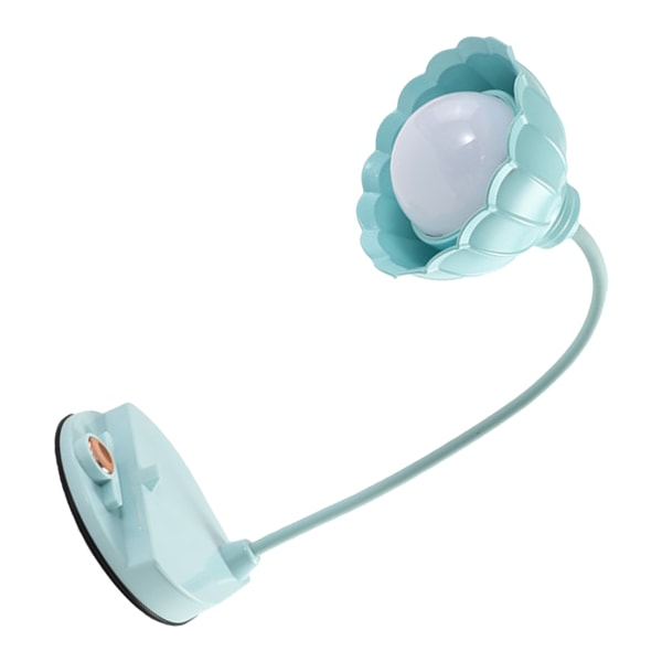 LED-lukuvalo, muovinen kukkakuvioinen kosketusnäppäin, USB-lataus, taitettava pöytälamppu makuuhuoneeseen, asuntolaan, sininen