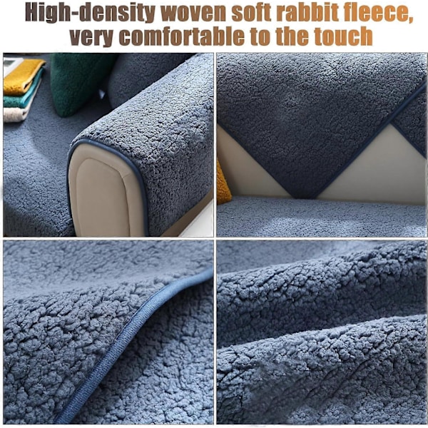 Premium Velour Sofabetræk, Skridsikre Sofabetræk, Elaborerede og Udsøgte Sofabetræk, Sofahyndebetræk til Soveværelse, Hotel og Kontor 90*70cm)